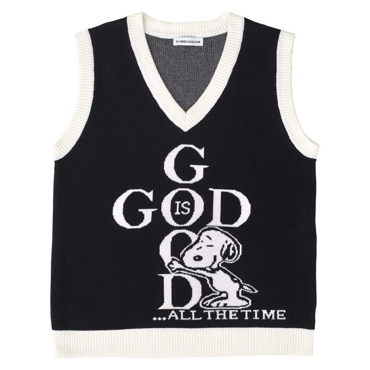 GOD IS GOOD SWEATER VEST - I NEED GOD