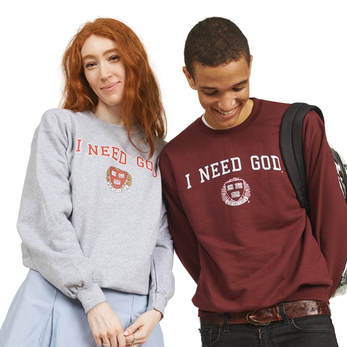 I NEED GOD VARSITY SWEATER - I NEED GOD