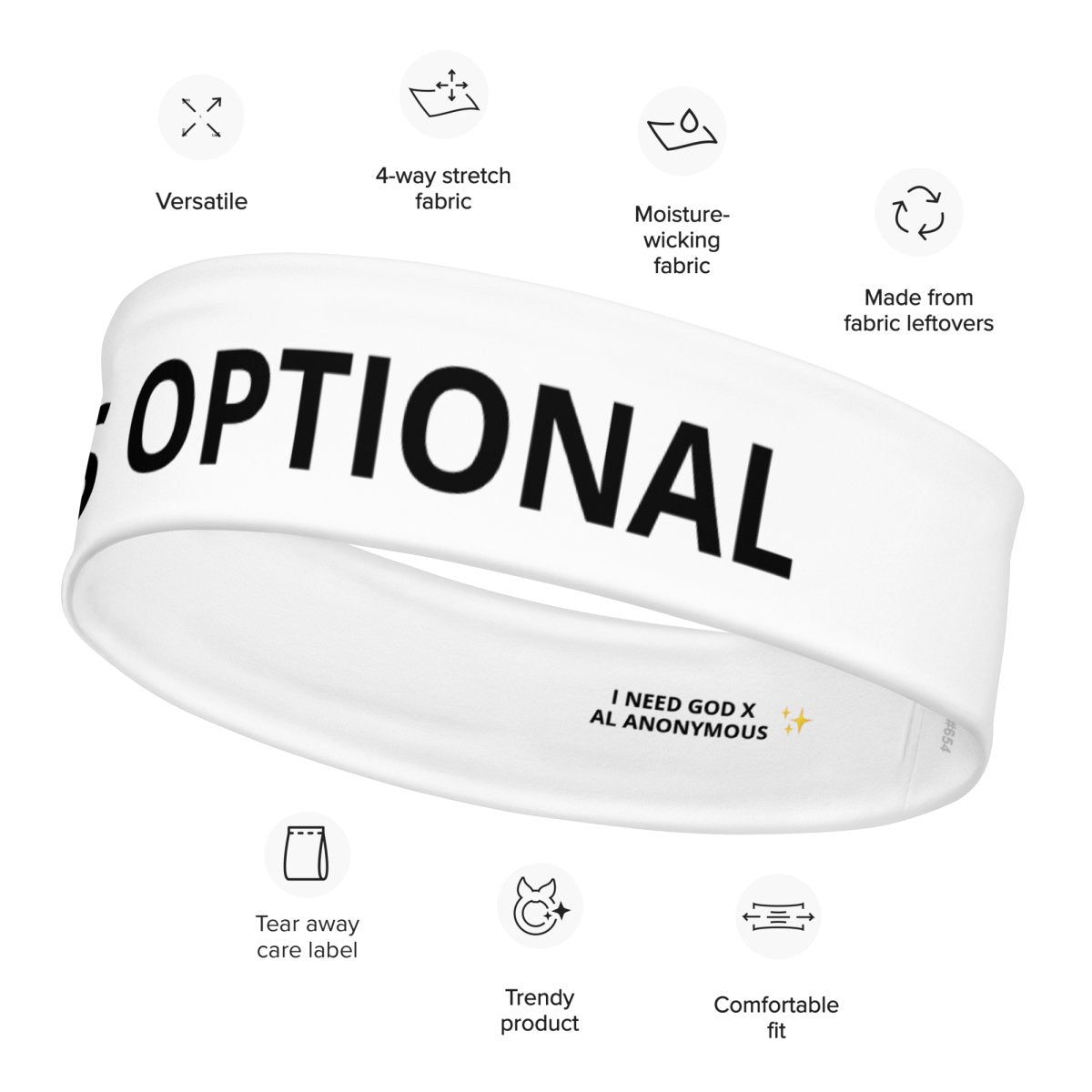 MISERY IS OPTIONAL HEADBAND - I NEED GOD