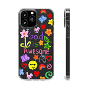 GOD IS AWESOME CLEAR PHONE CASE