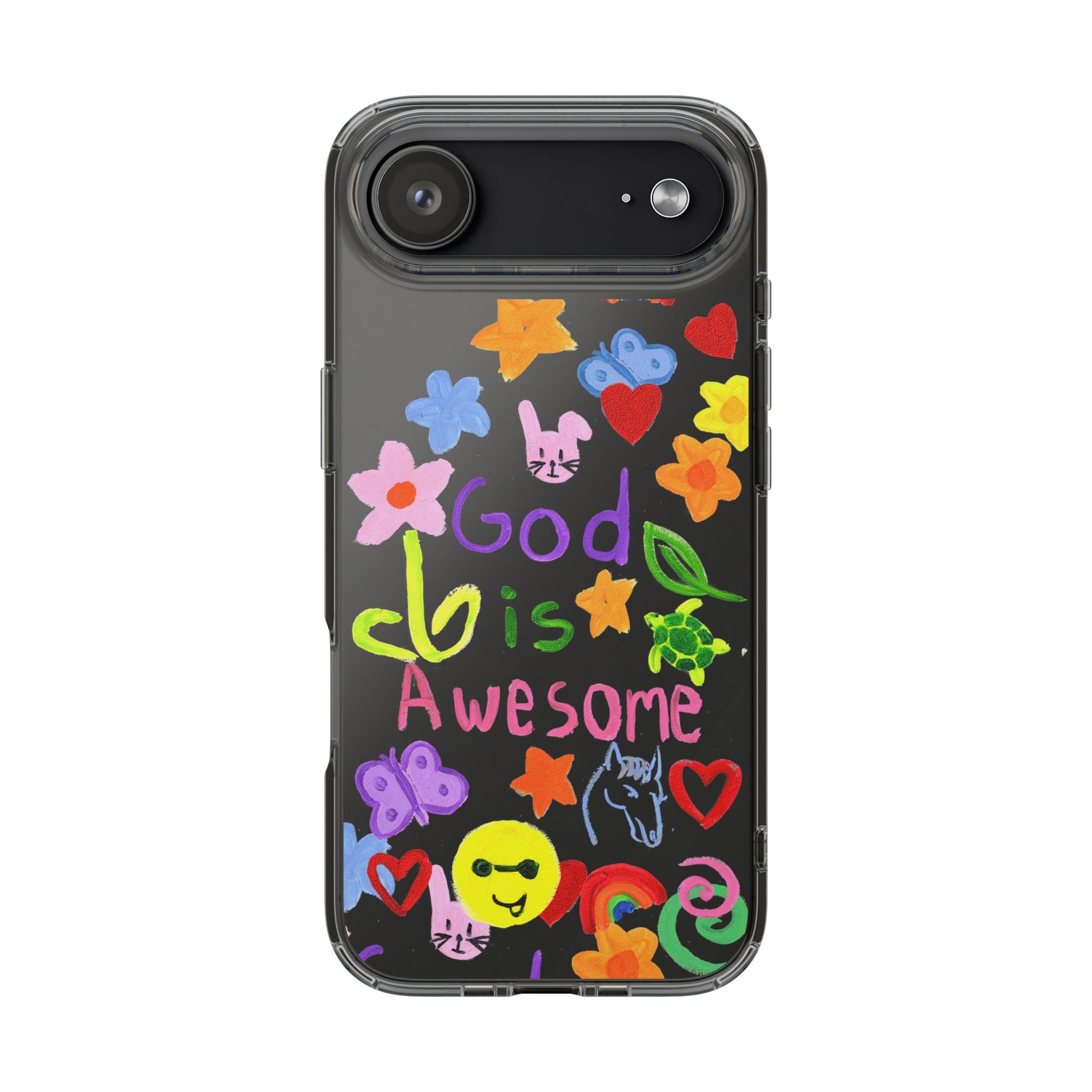 GOD IS AWESOME CLEAR PHONE CASE