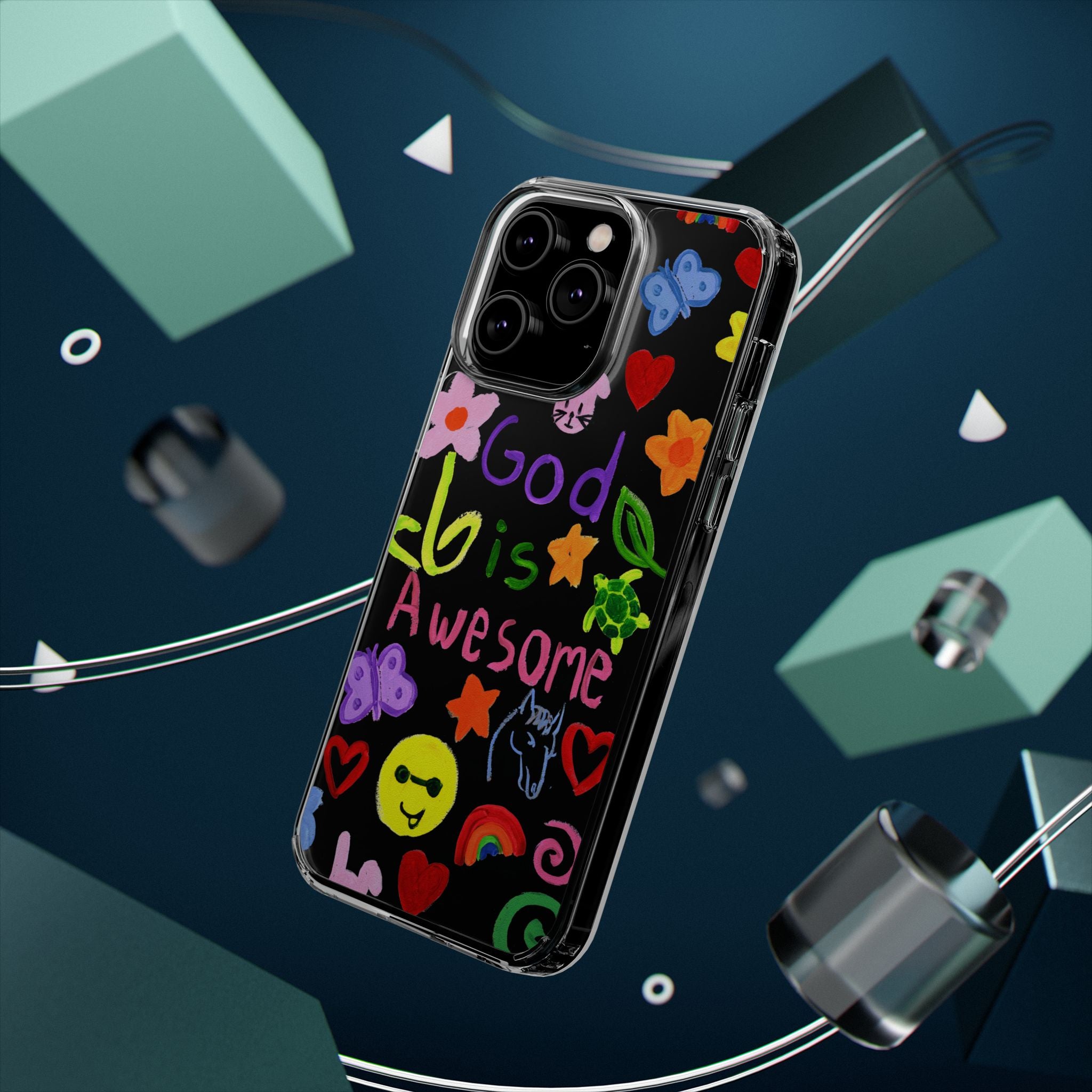 GOD IS AWESOME CLEAR PHONE CASE