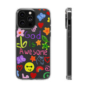 GOD IS AWESOME CLEAR PHONE CASE