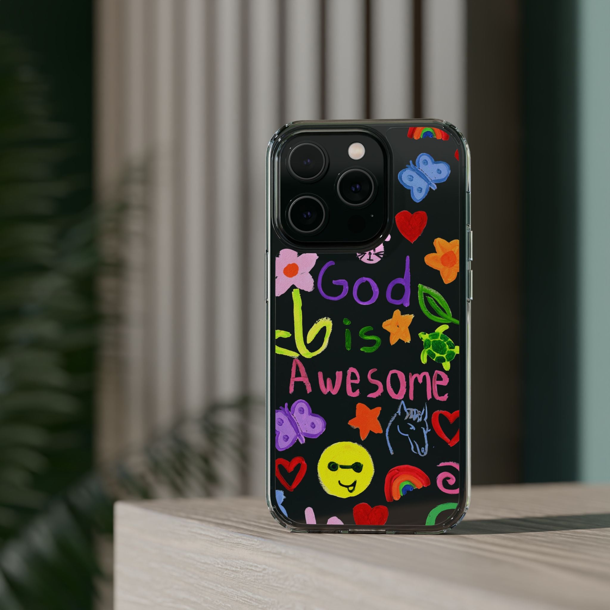 GOD IS AWESOME CLEAR PHONE CASE