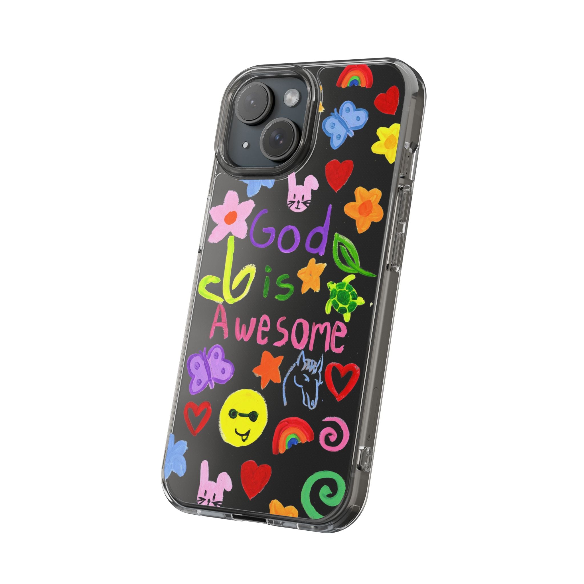 GOD IS AWESOME CLEAR PHONE CASE
