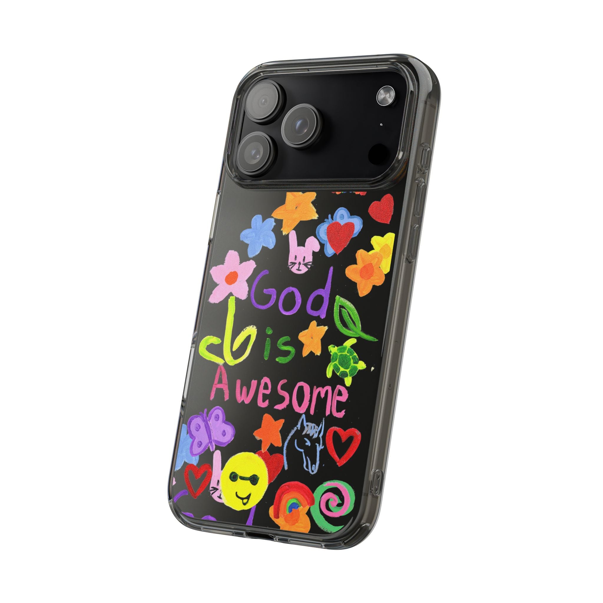 GOD IS AWESOME CLEAR PHONE CASE