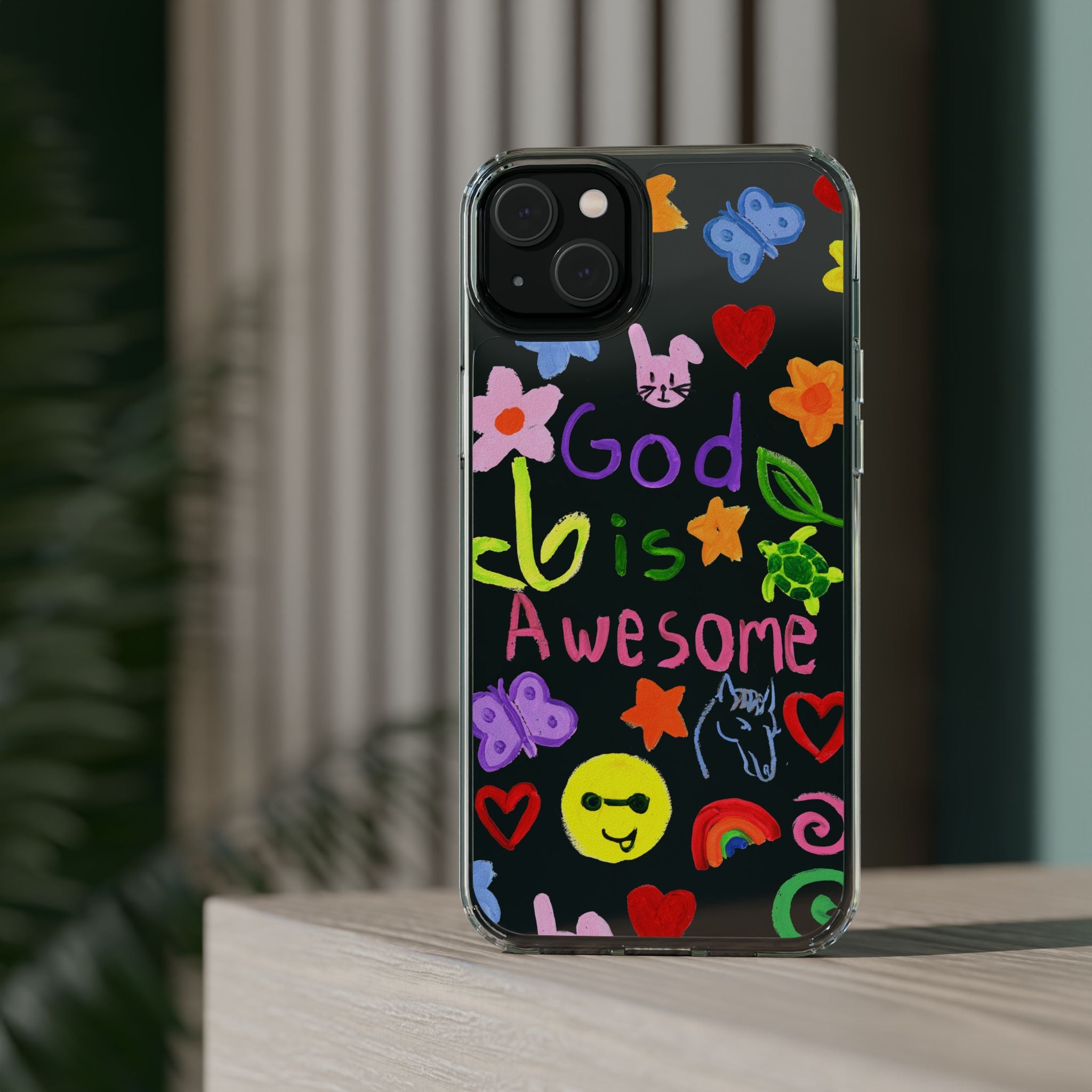 GOD IS AWESOME CLEAR PHONE CASE