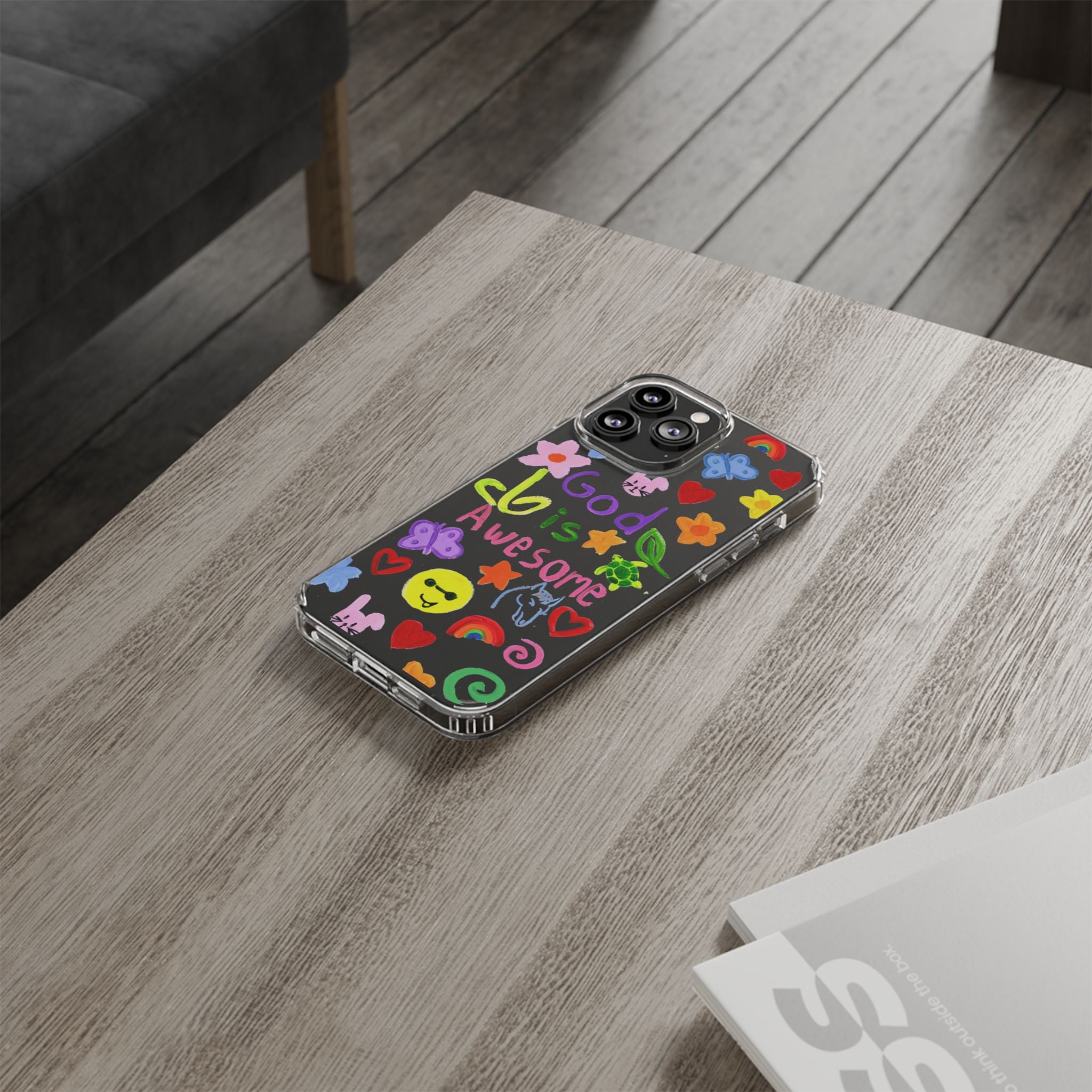 GOD IS AWESOME CLEAR PHONE CASE