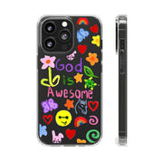 GOD IS AWESOME CLEAR PHONE CASE