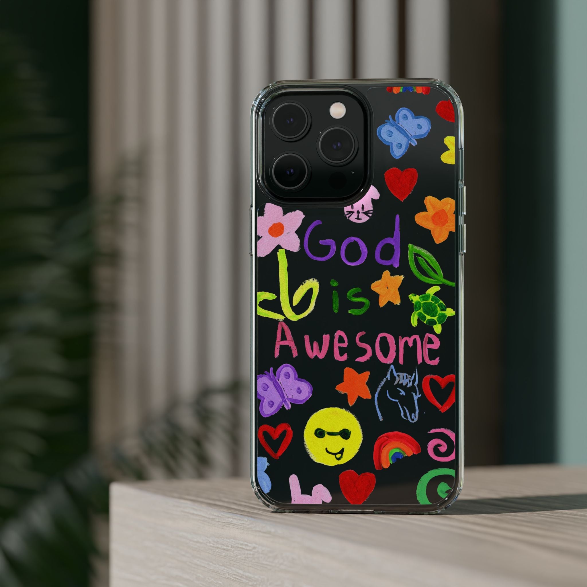 GOD IS AWESOME CLEAR PHONE CASE