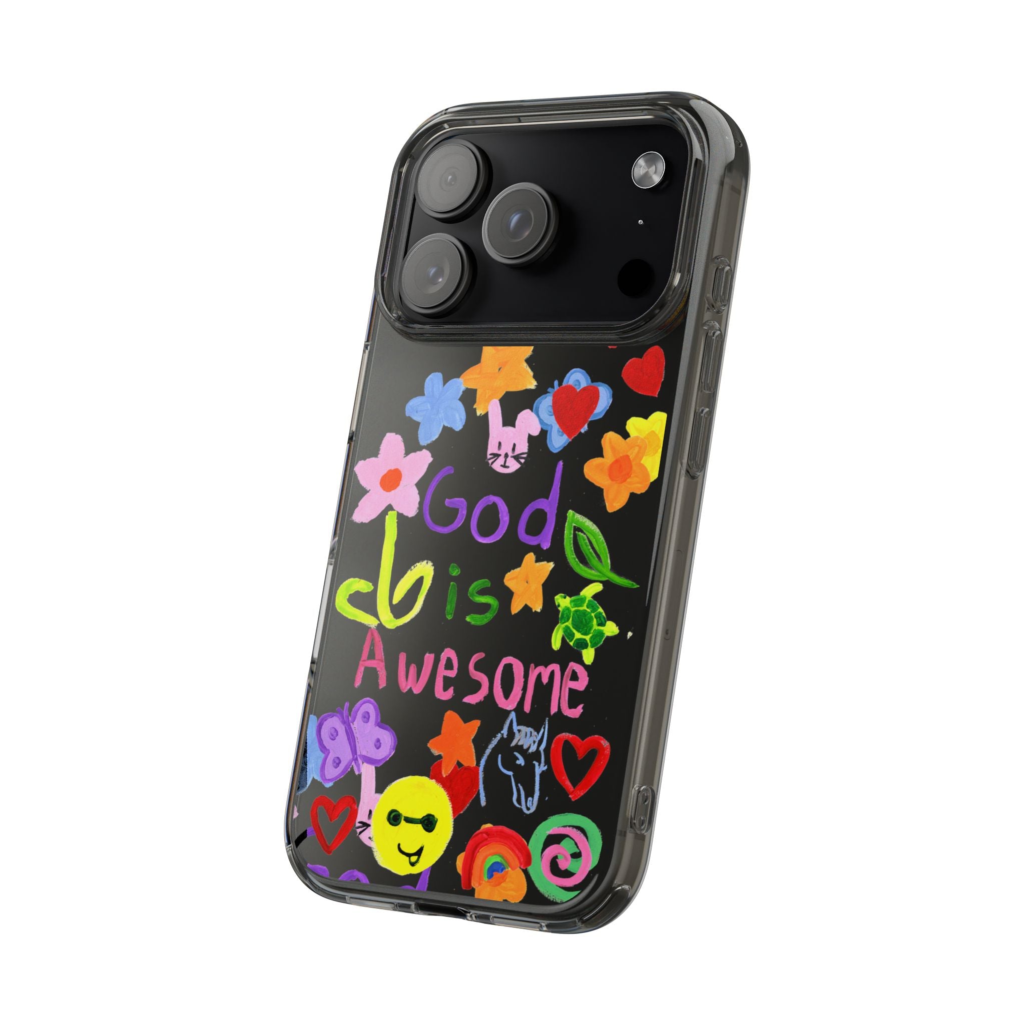 GOD IS AWESOME CLEAR PHONE CASE