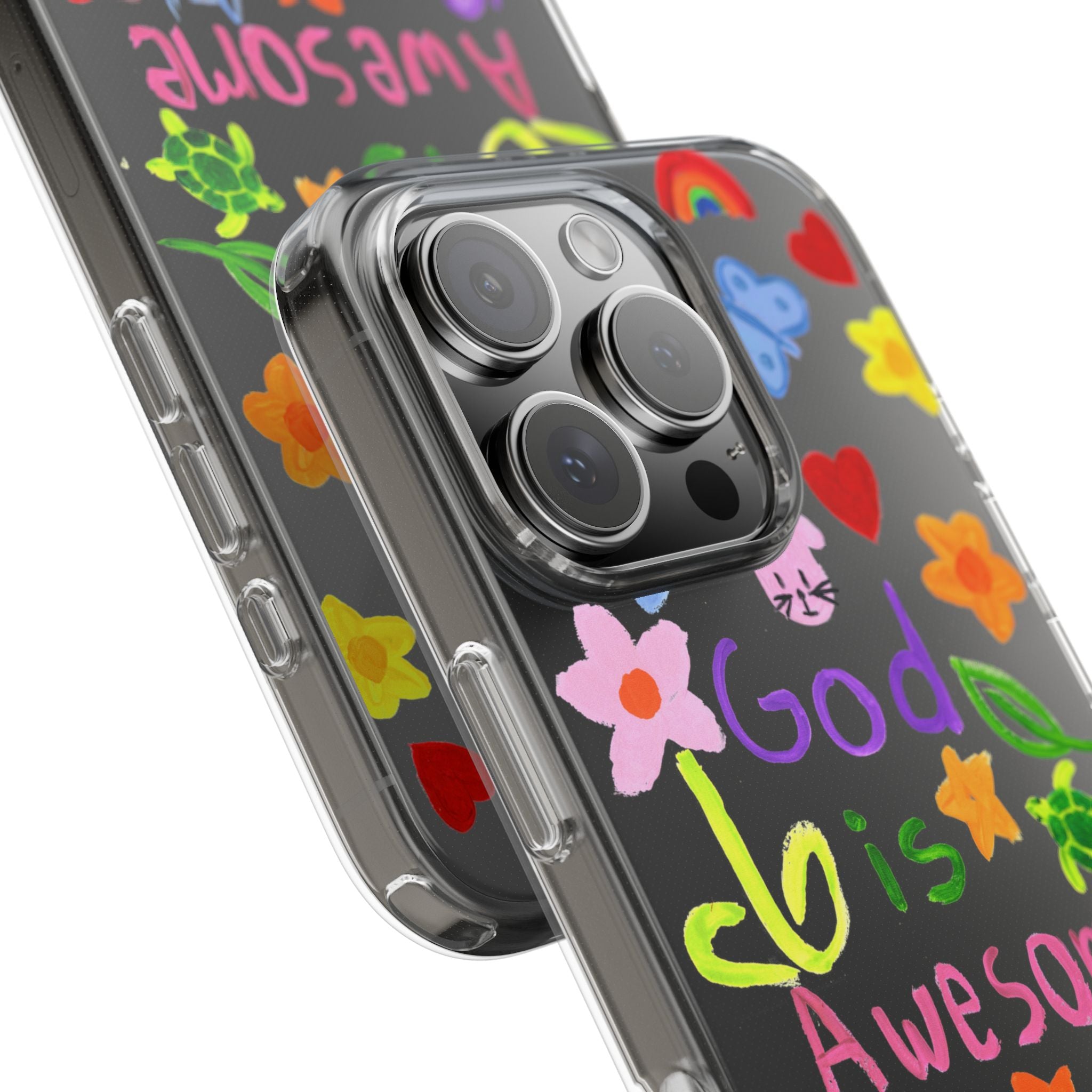 GOD IS AWESOME CLEAR PHONE CASE