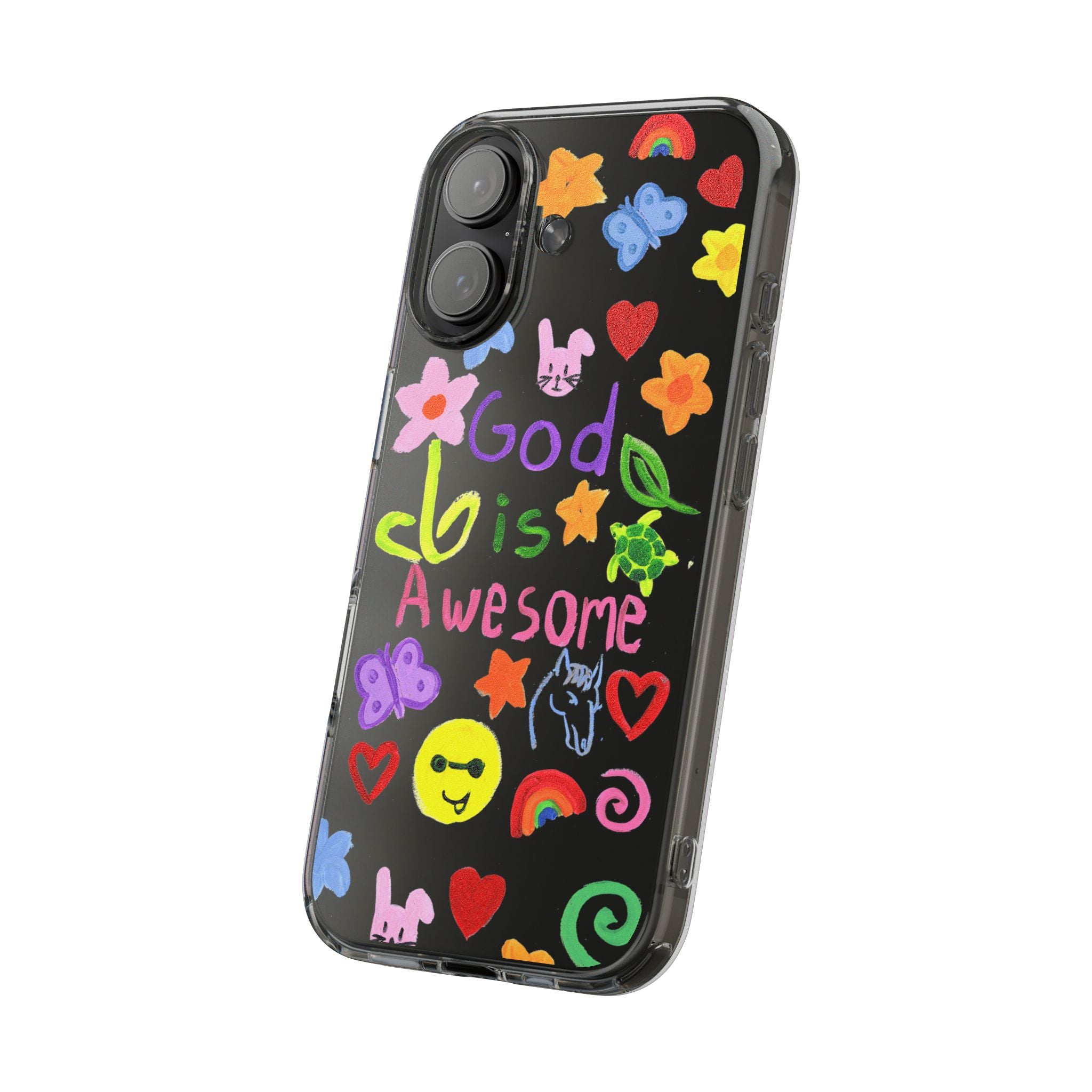 GOD IS AWESOME CLEAR PHONE CASE