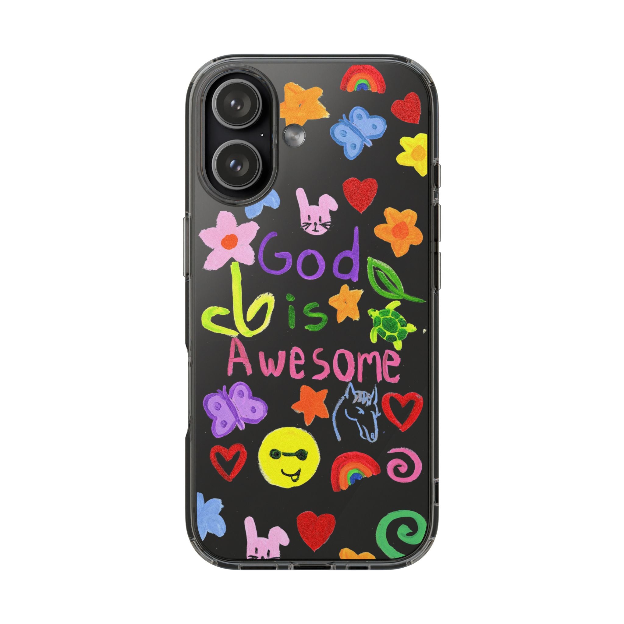 GOD IS AWESOME CLEAR PHONE CASE