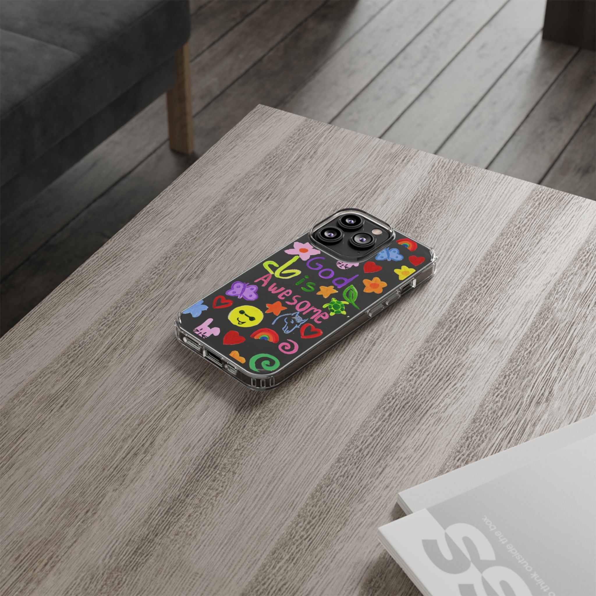 GOD IS AWESOME CLEAR PHONE CASE