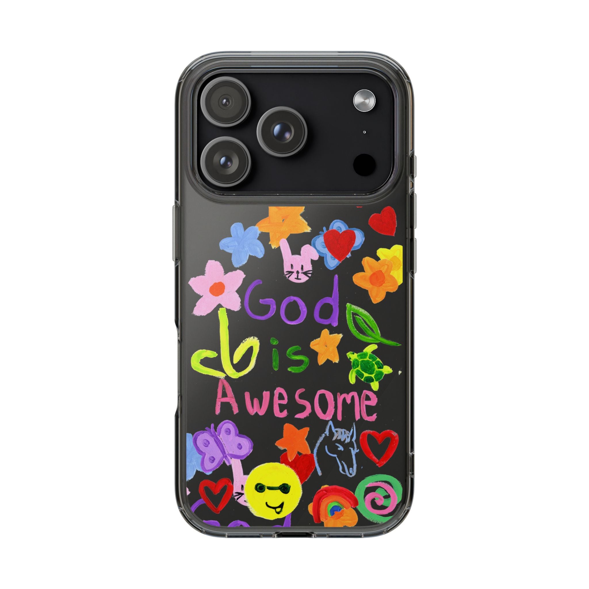 GOD IS AWESOME CLEAR PHONE CASE