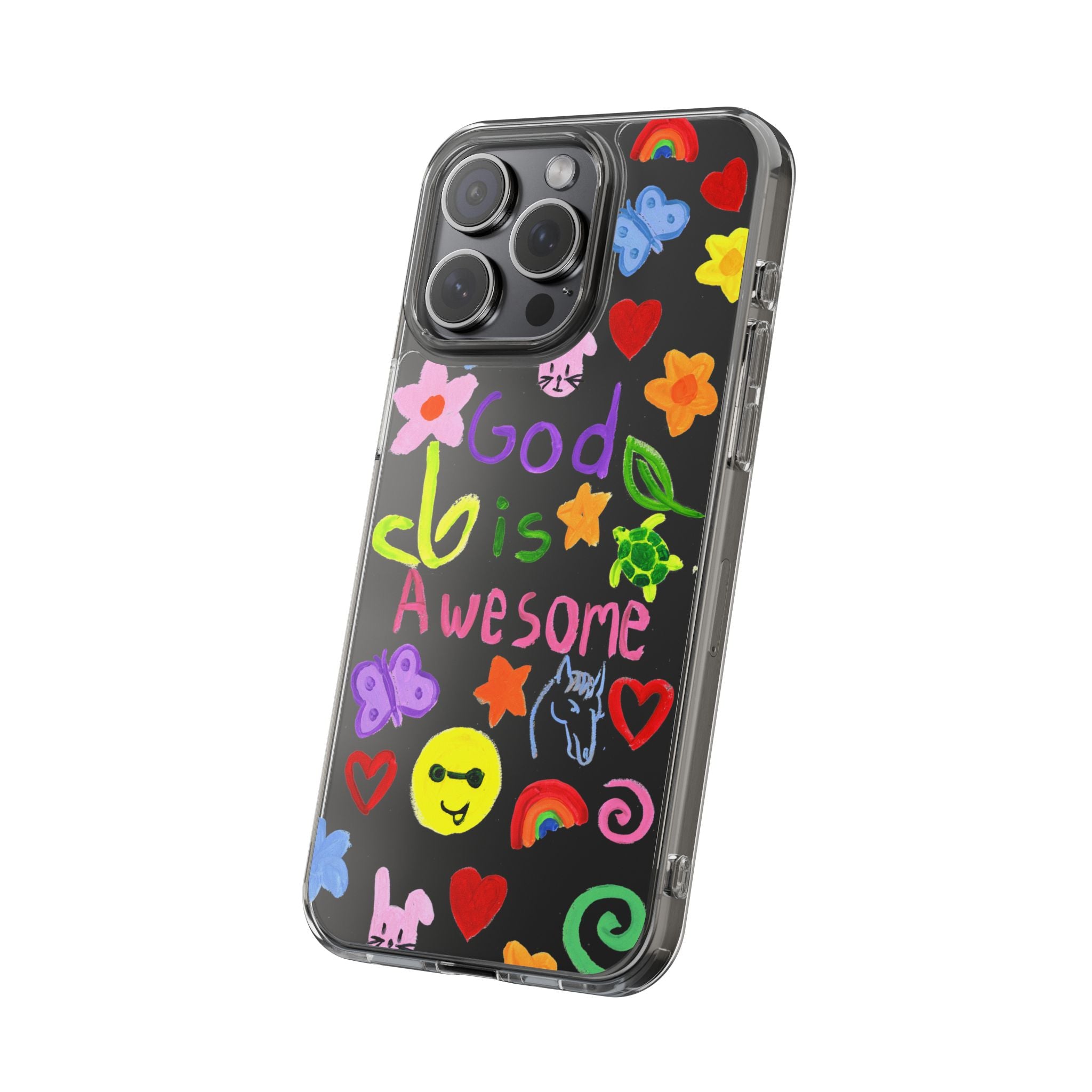 GOD IS AWESOME CLEAR PHONE CASE