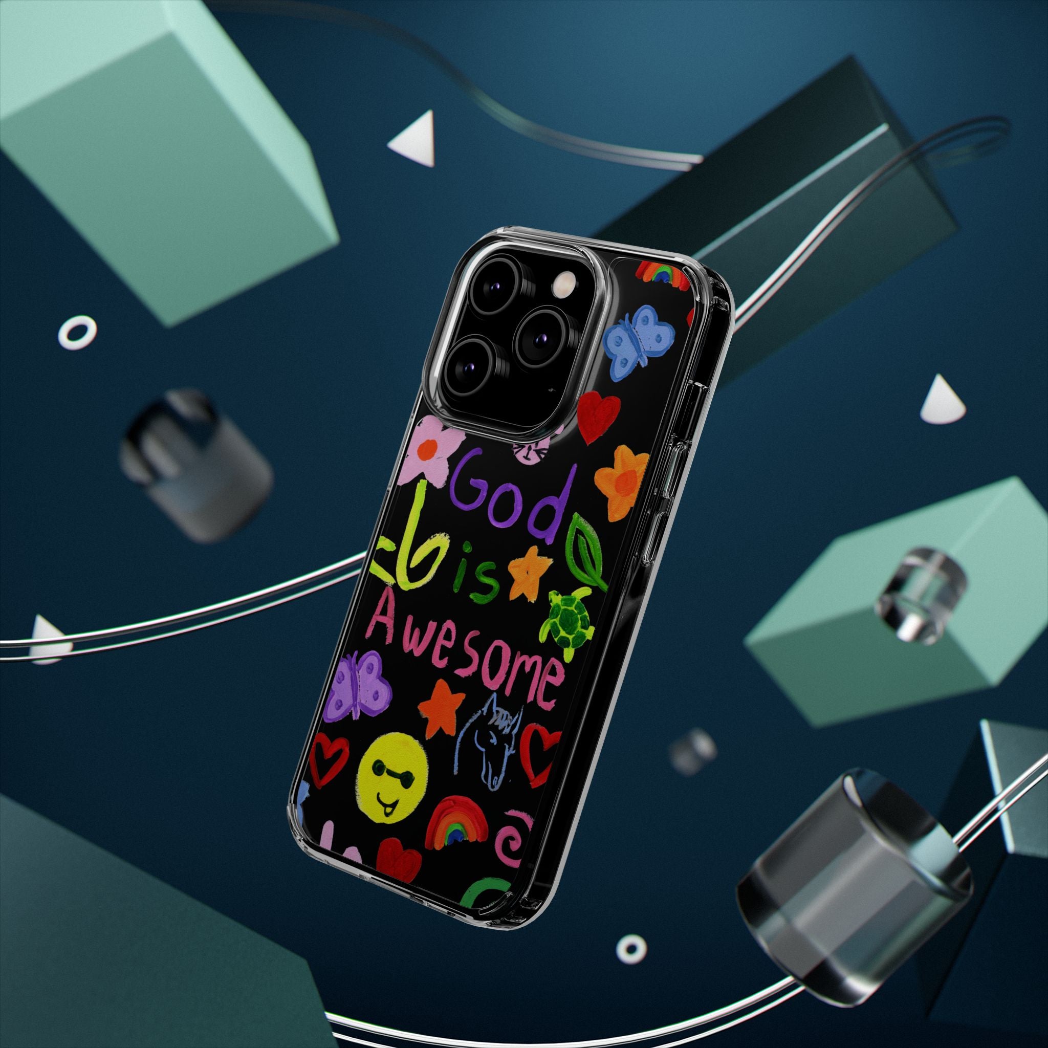 GOD IS AWESOME CLEAR PHONE CASE