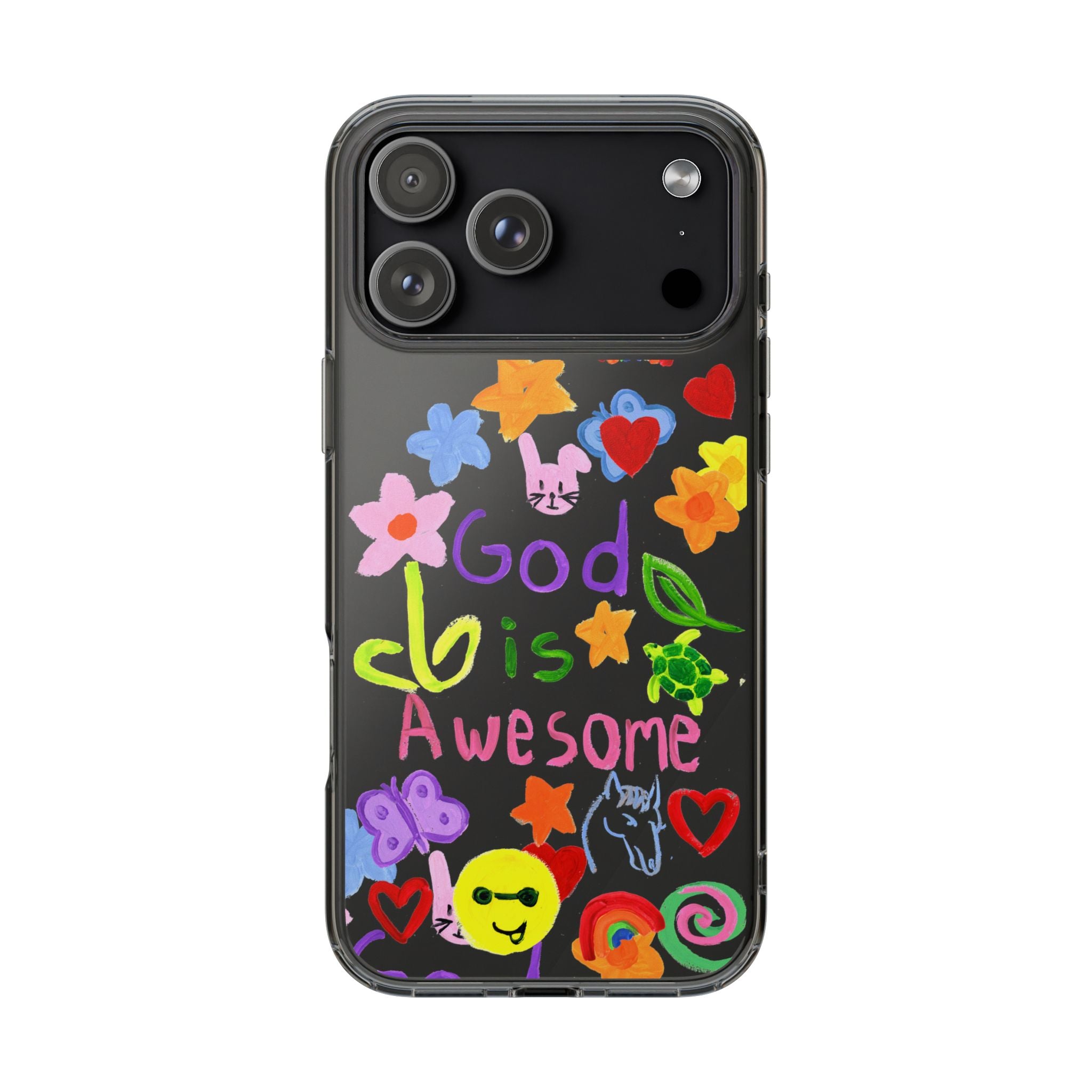 GOD IS AWESOME CLEAR PHONE CASE