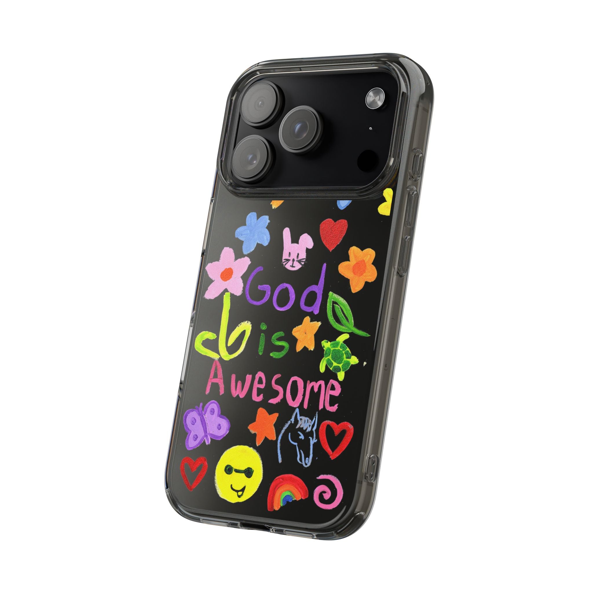 GOD IS AWESOME CLEAR PHONE CASE