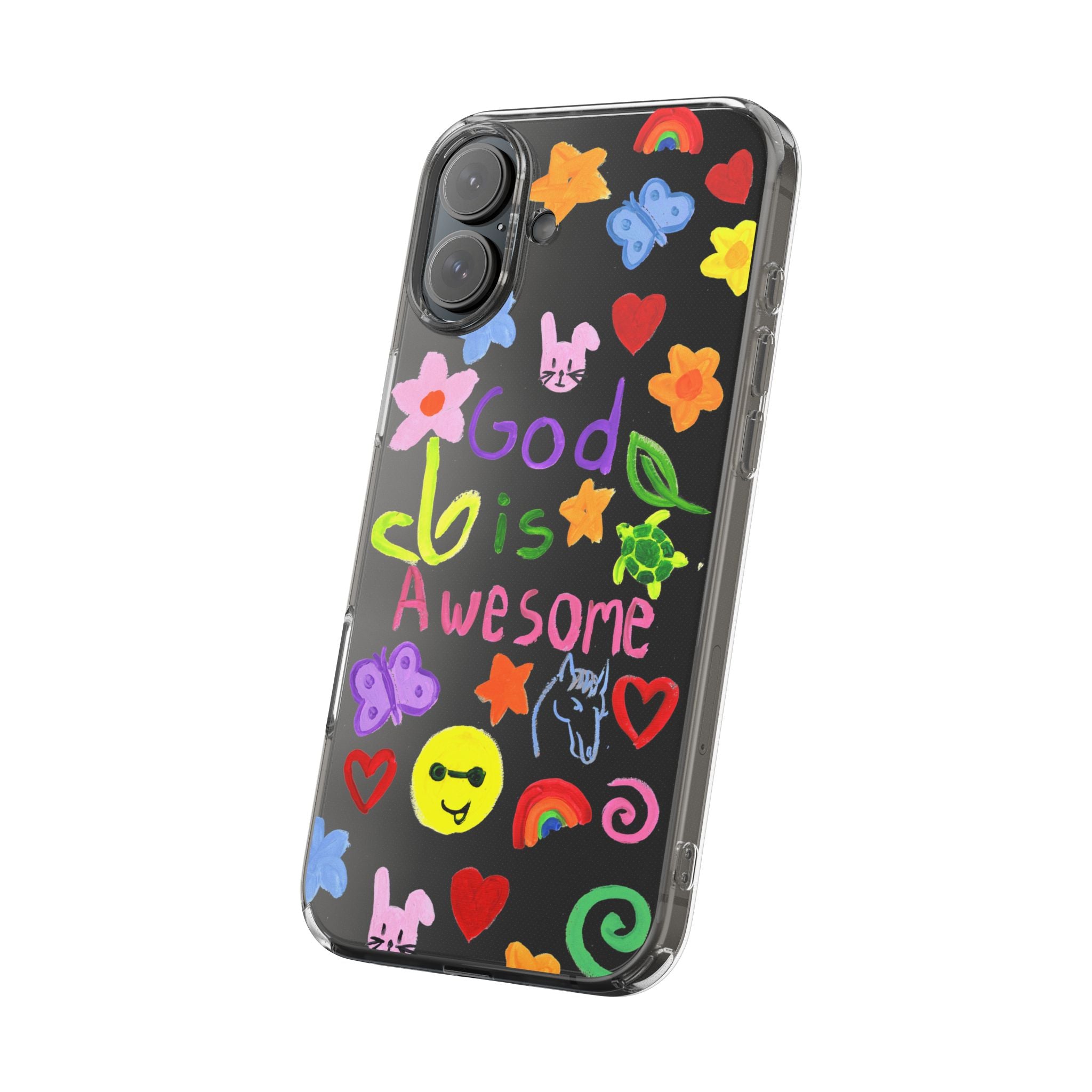 GOD IS AWESOME CLEAR PHONE CASE