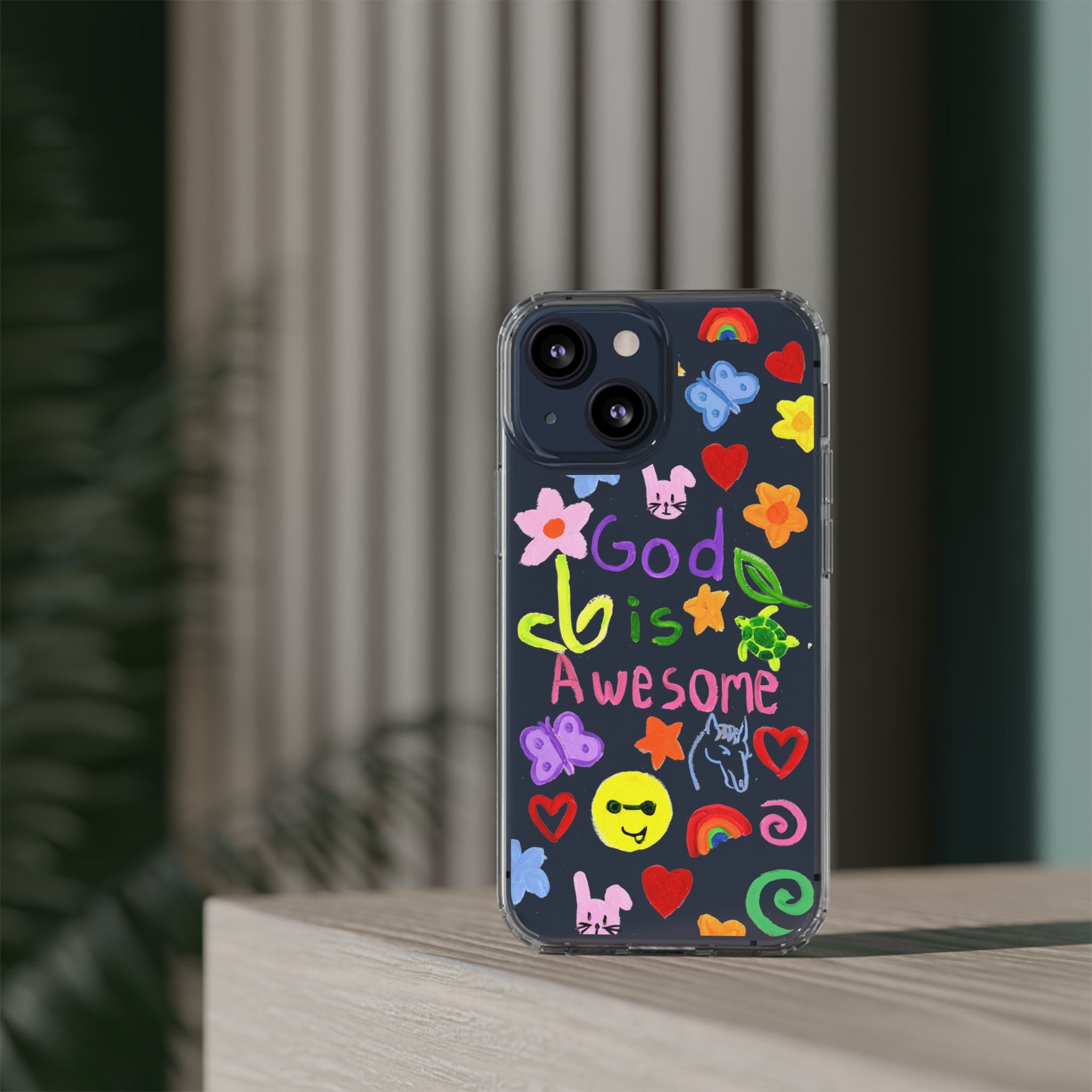 GOD IS AWESOME CLEAR PHONE CASE