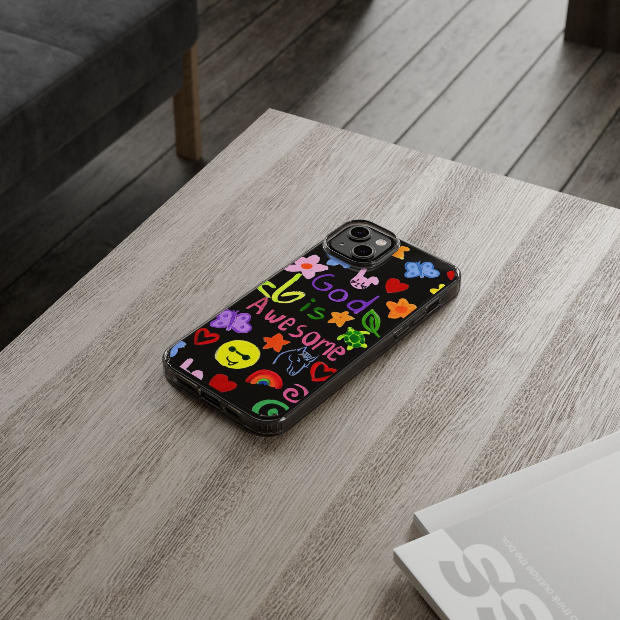 GOD IS AWESOME CLEAR PHONE CASE
