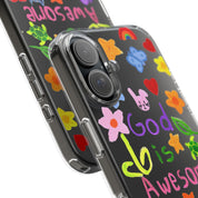 GOD IS AWESOME CLEAR PHONE CASE