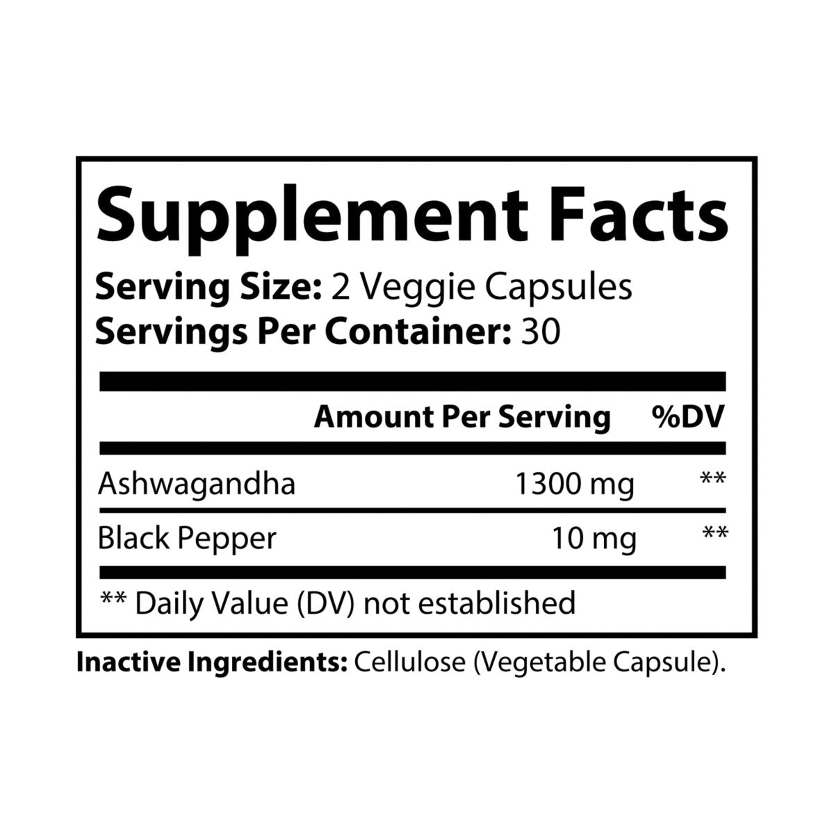 ASHWAGANDHA and BLACK PEPPER (60 capsules) - I NEED GOD