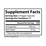 ASHWAGANDHA and BLACK PEPPER (60 capsules) - I NEED GOD