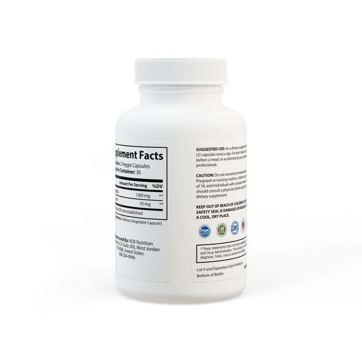 ASHWAGANDHA and BLACK PEPPER (60 capsules) - I NEED GOD