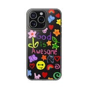 GOD IS AWESOME CLEAR PHONE CASE - I NEED GOD