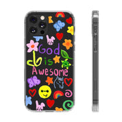 GOD IS AWESOME CLEAR PHONE CASE - I NEED GOD