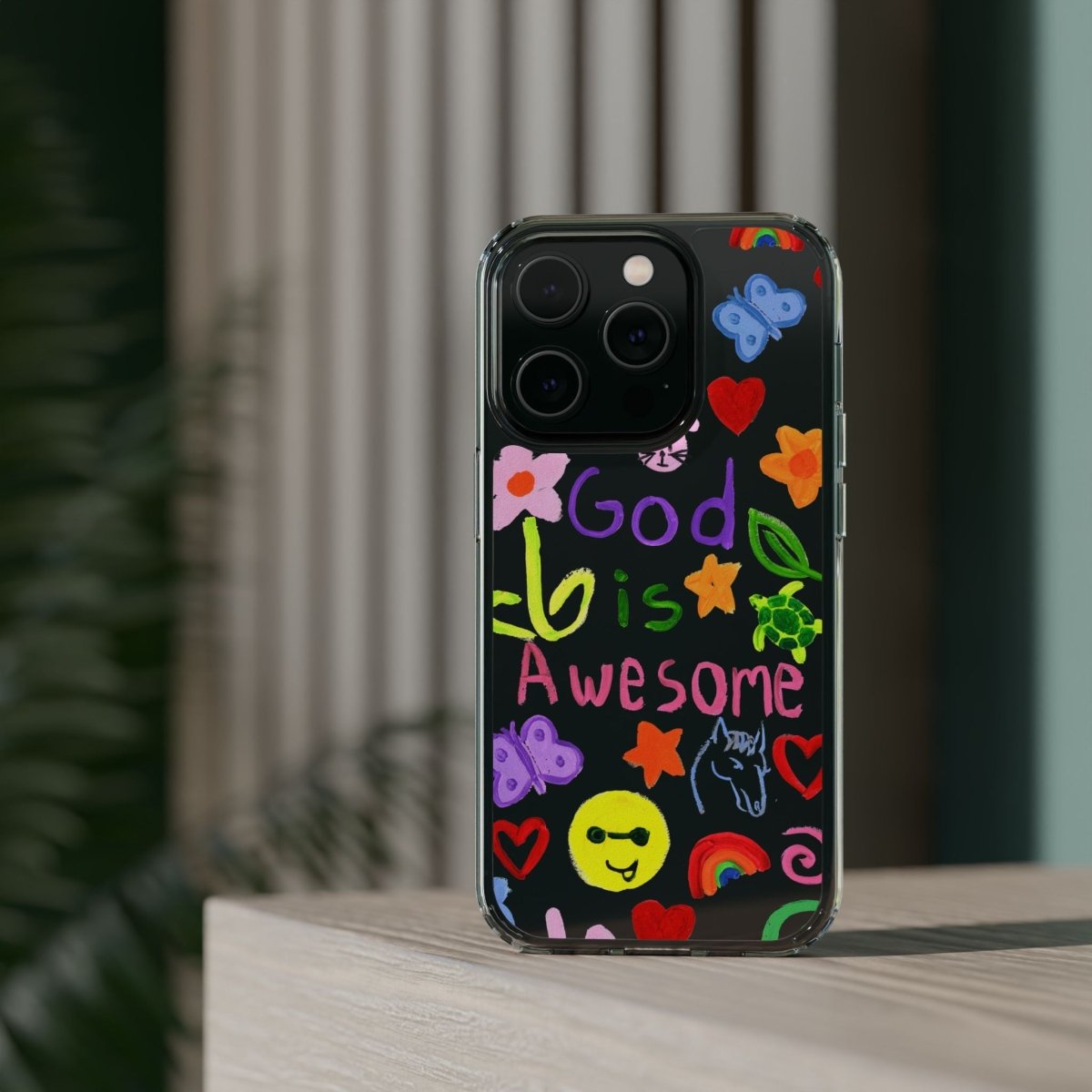 GOD IS AWESOME CLEAR PHONE CASE - I NEED GOD