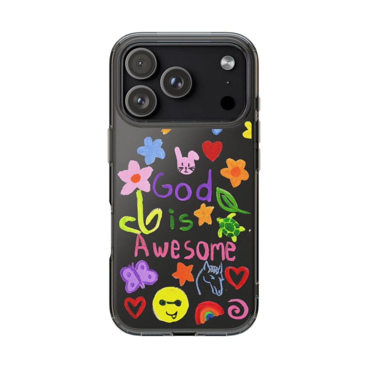 GOD IS AWESOME CLEAR PHONE CASE - I NEED GOD