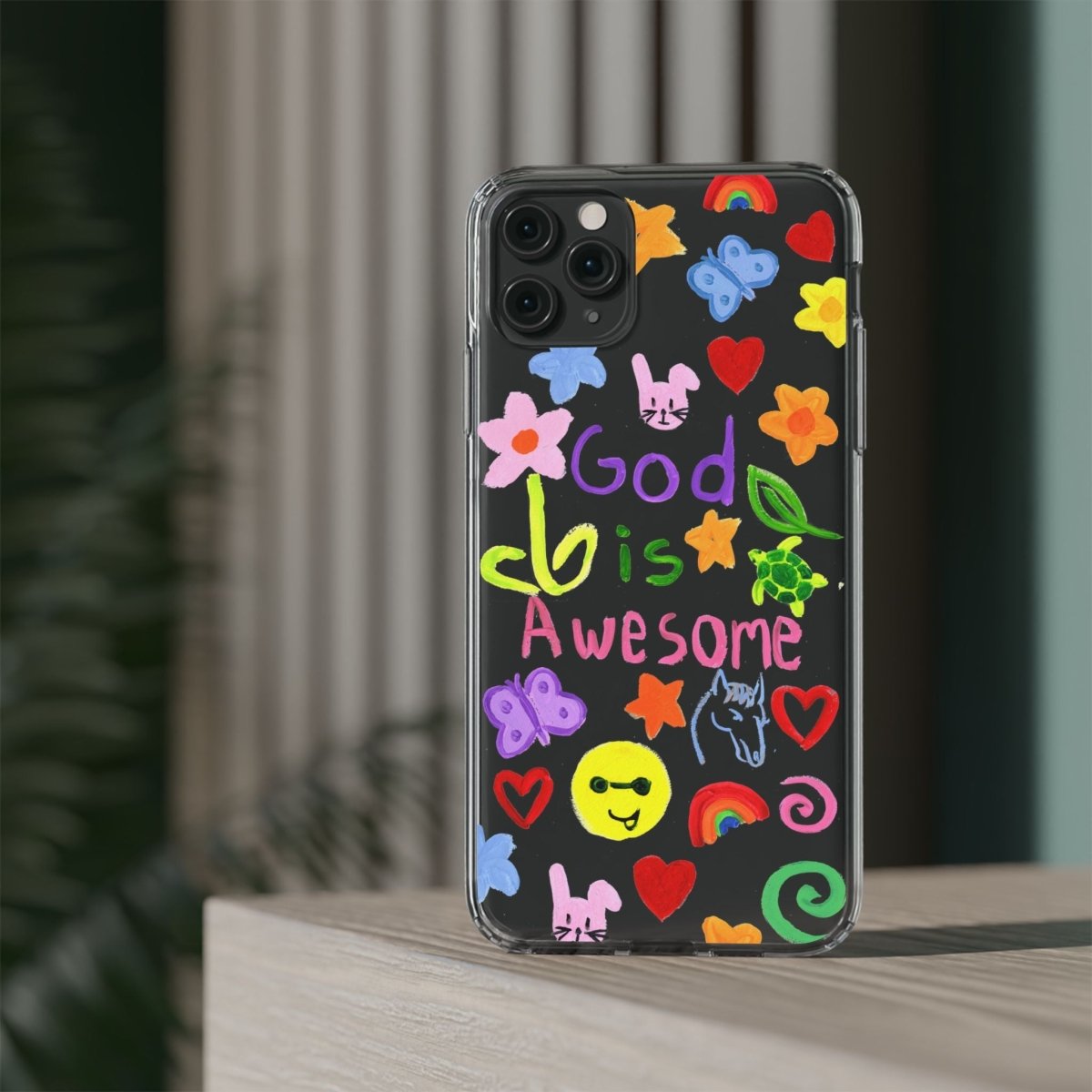 GOD IS AWESOME CLEAR PHONE CASE - I NEED GOD