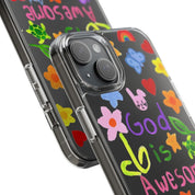 GOD IS AWESOME CLEAR PHONE CASE - I NEED GOD