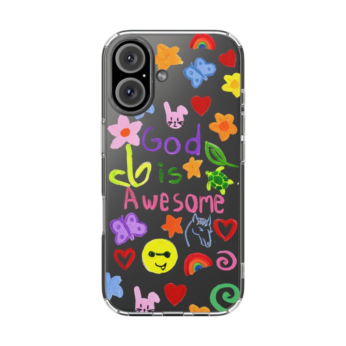 GOD IS AWESOME CLEAR PHONE CASE GOD IS AWESOME CLEAR PHONE CASE