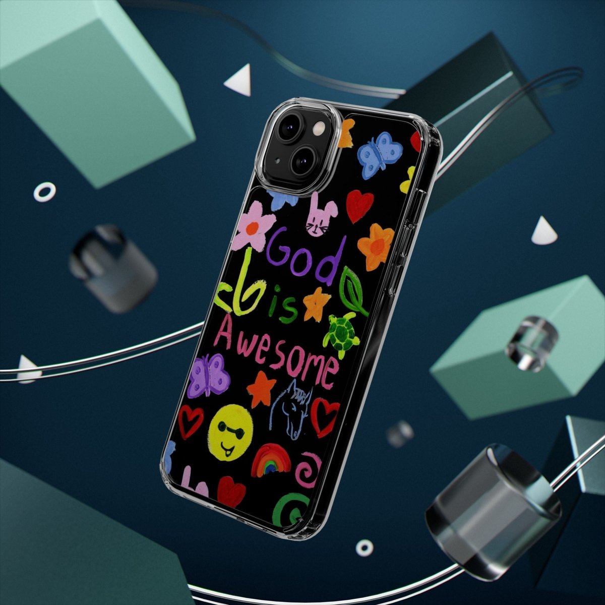 GOD IS AWESOME CLEAR PHONE CASE - I NEED GOD