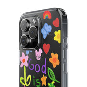 GOD IS AWESOME CLEAR PHONE CASE - I NEED GOD