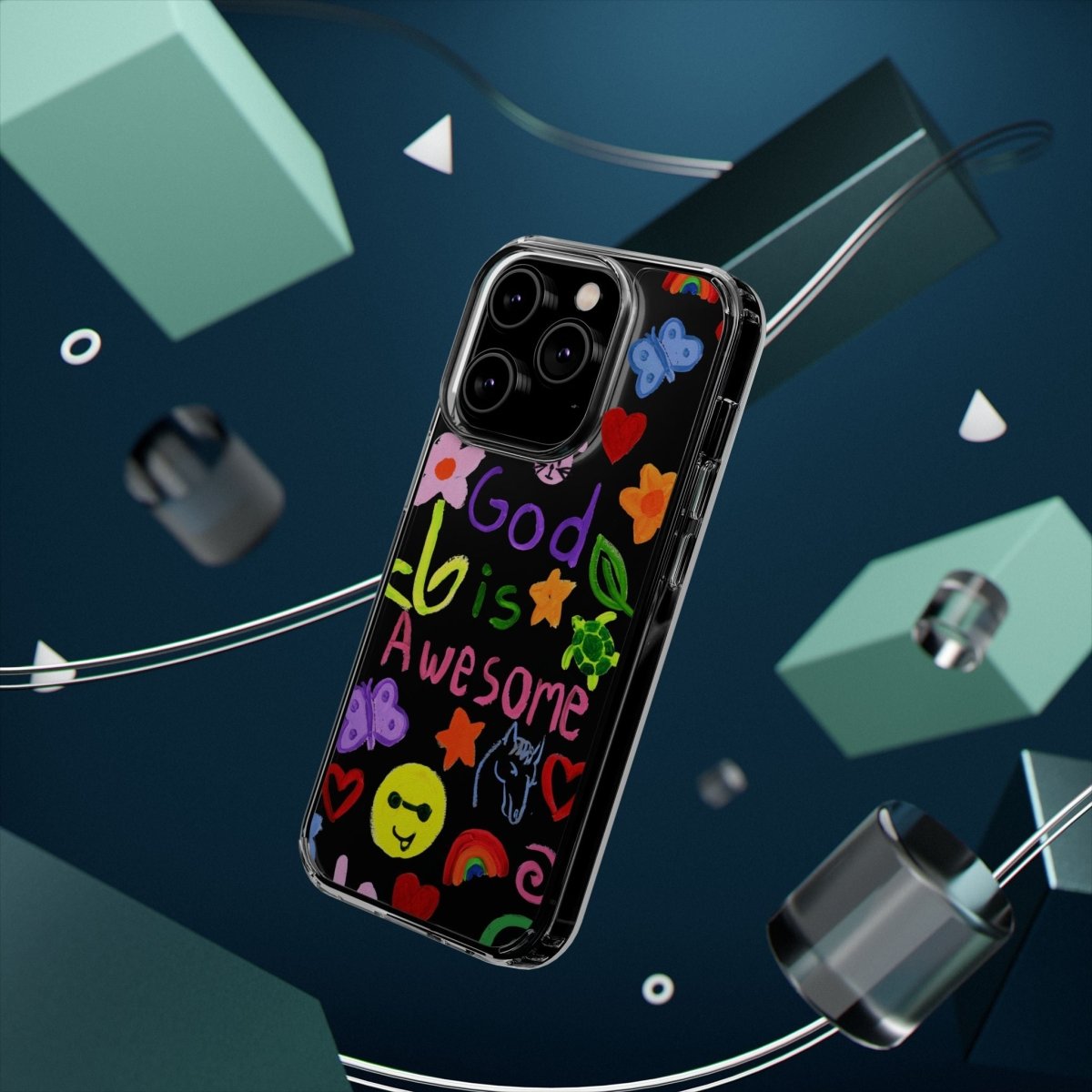 GOD IS AWESOME CLEAR PHONE CASE - I NEED GOD