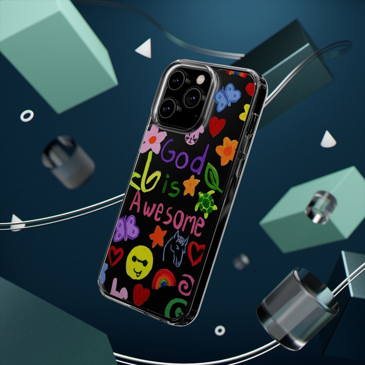 GOD IS AWESOME CLEAR PHONE CASE - I NEED GOD