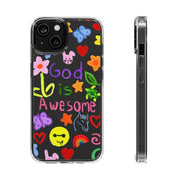 GOD IS AWESOME CLEAR PHONE CASE - I NEED GOD