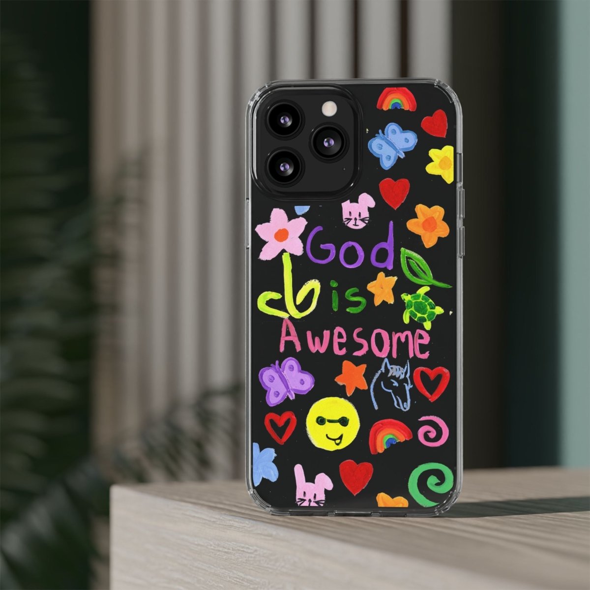 GOD IS AWESOME CLEAR PHONE CASE - I NEED GOD