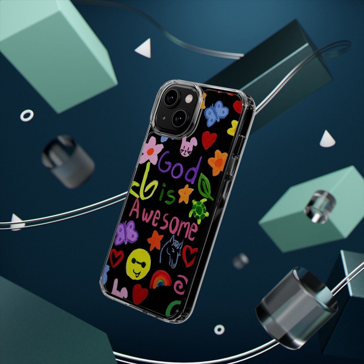 GOD IS AWESOME CLEAR PHONE CASE - I NEED GOD