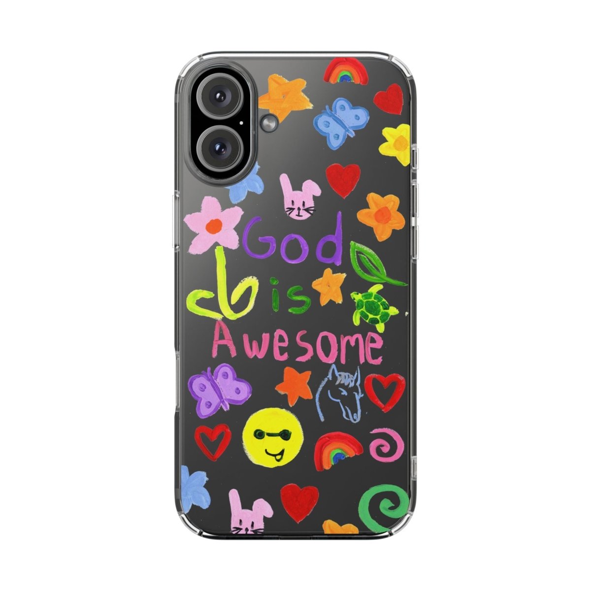 GOD IS AWESOME CLEAR PHONE CASE - I NEED GOD