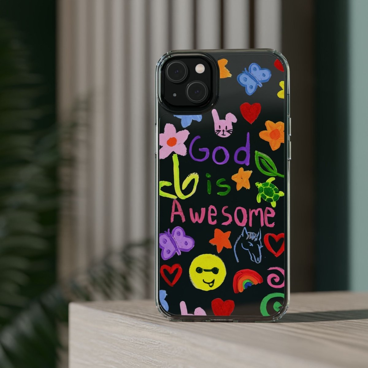 GOD IS AWESOME CLEAR PHONE CASE - I NEED GOD