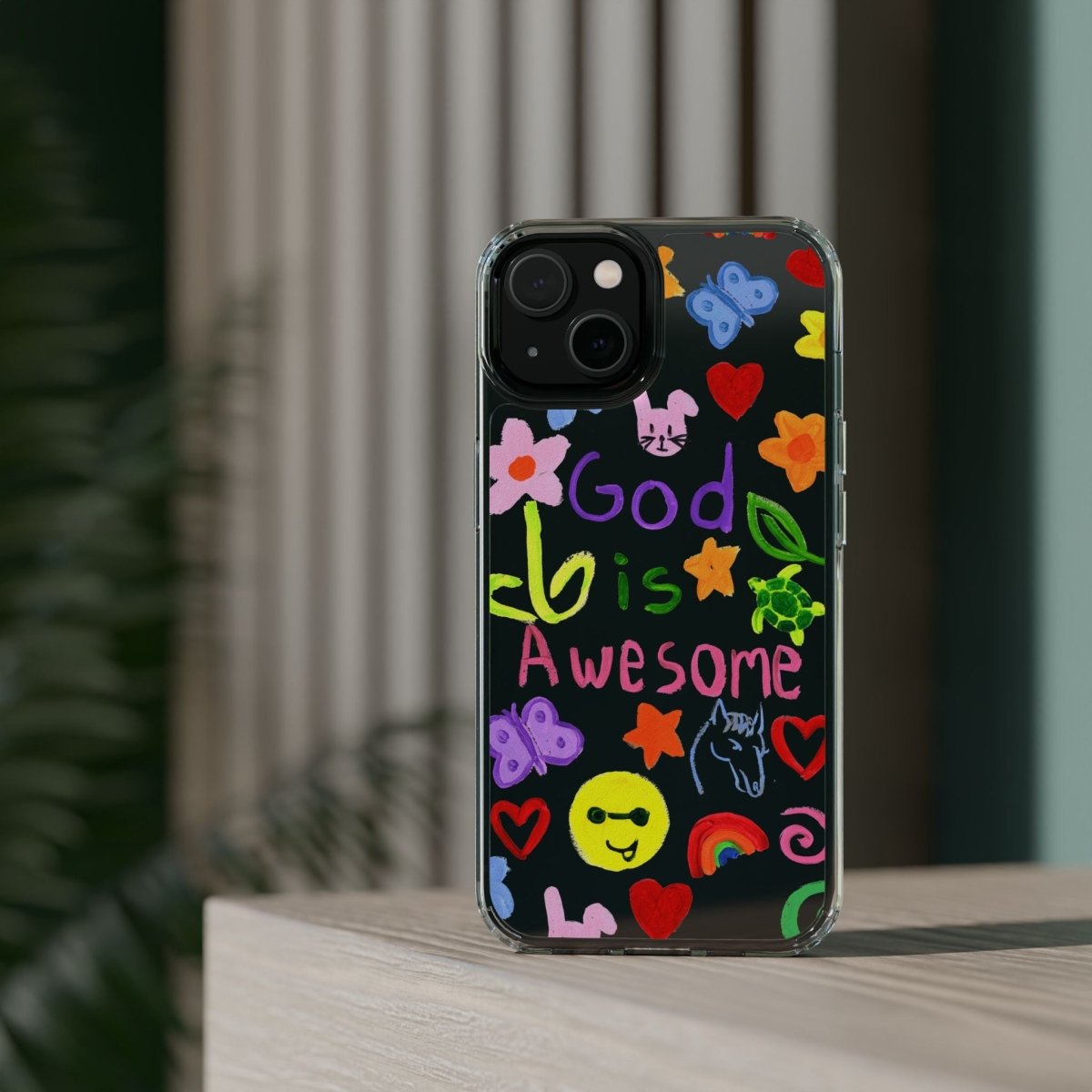 GOD IS AWESOME CLEAR PHONE CASE - I NEED GOD