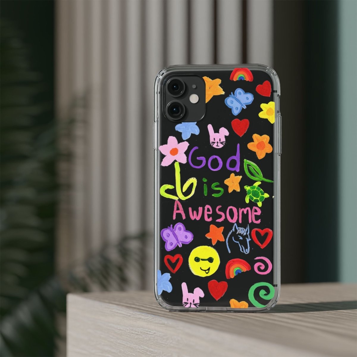GOD IS AWESOME CLEAR PHONE CASE - I NEED GOD