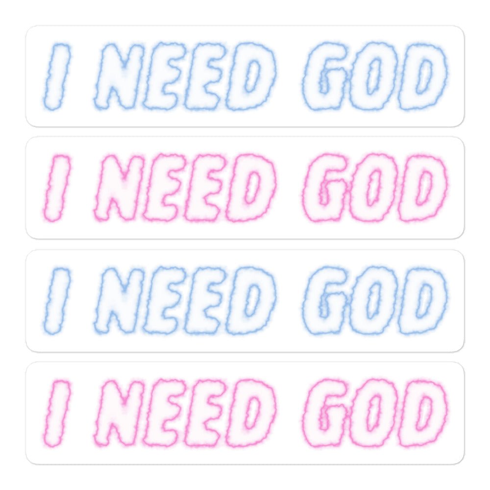 I NEED GOD STICKER SHEET - I NEED GOD